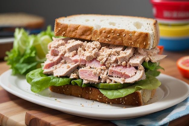 Photo sandwich au thon fait maison