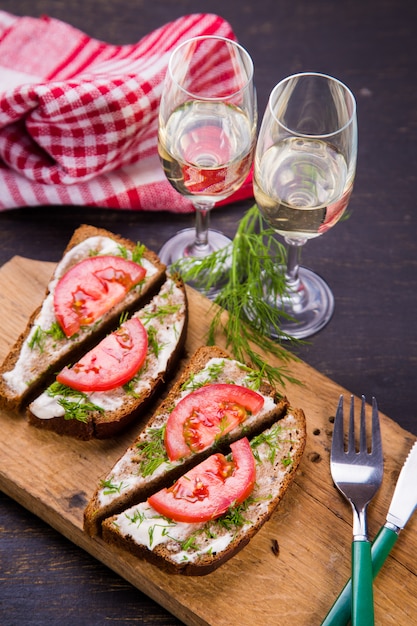 Sandwich aux tomates