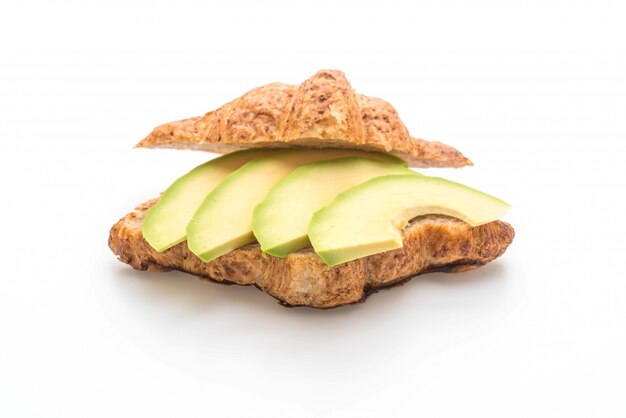 sandwich croissant à l&#39;avocat