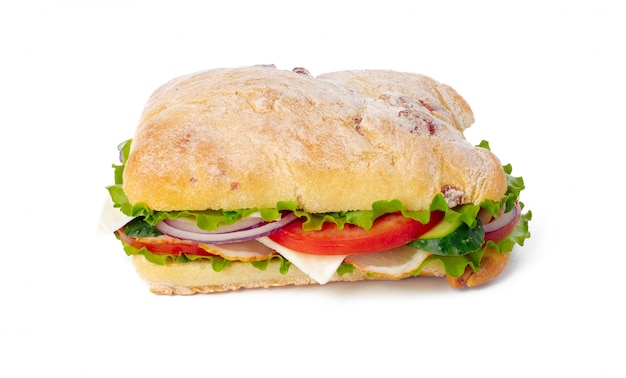 Sandwich sur fond blanc