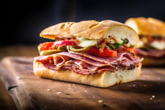 Photo un sandwich gourmet