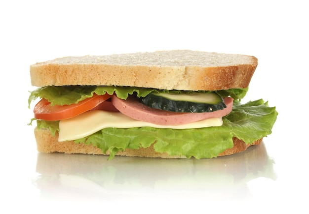 Sandwich isolé sur blanc