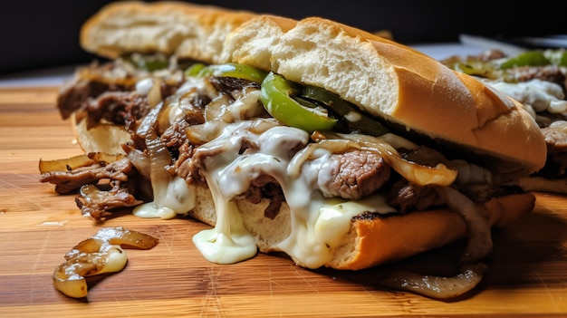 Sandwich maison au cheesesteak Philly