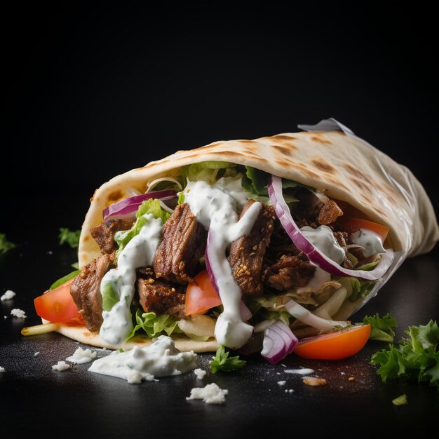 Sandwich turc Doner Gyro Shawarma (en anglais)