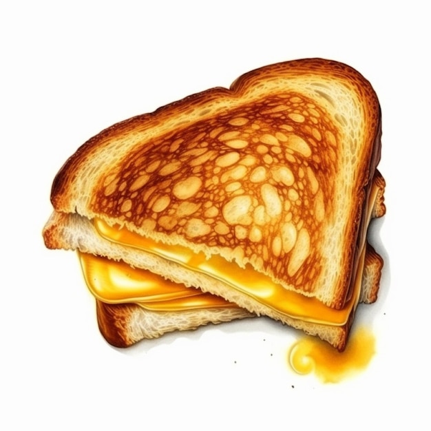 Sandwichs au fromage grillé garnis de beurre ou de mayonnaise générés par l'IA