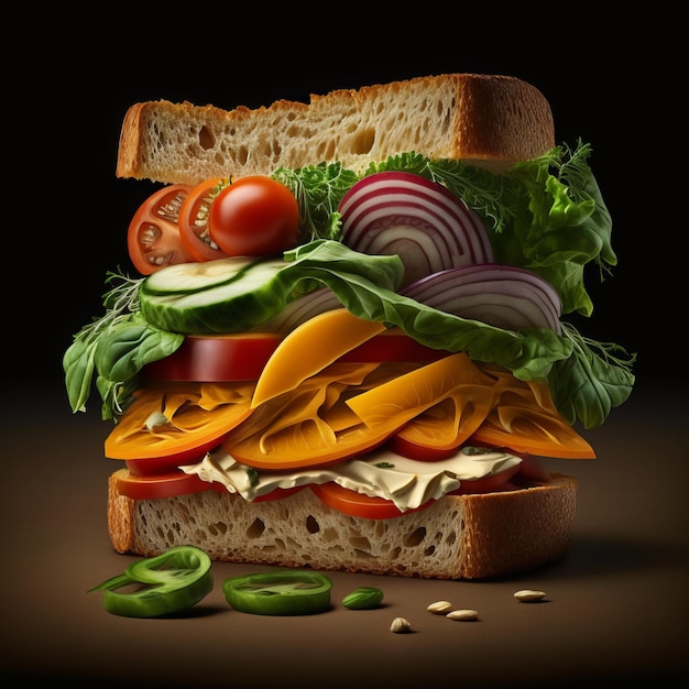 Des sandwichs sains, frais, délicieux et faciles à préparer AI Generative