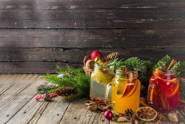 Sangria d'hiver, vin chaud ou cocktails chauds