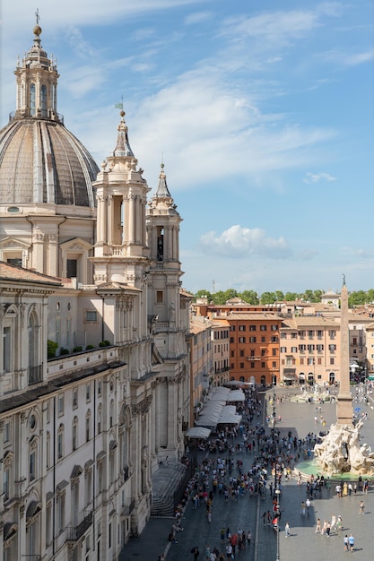 Sant'Agnese in Agone Sant'Agnese sur la Piazza Navona est une église baroque du XVIIe siècle à Rome Italie Elle fait face à la Piazza Navona