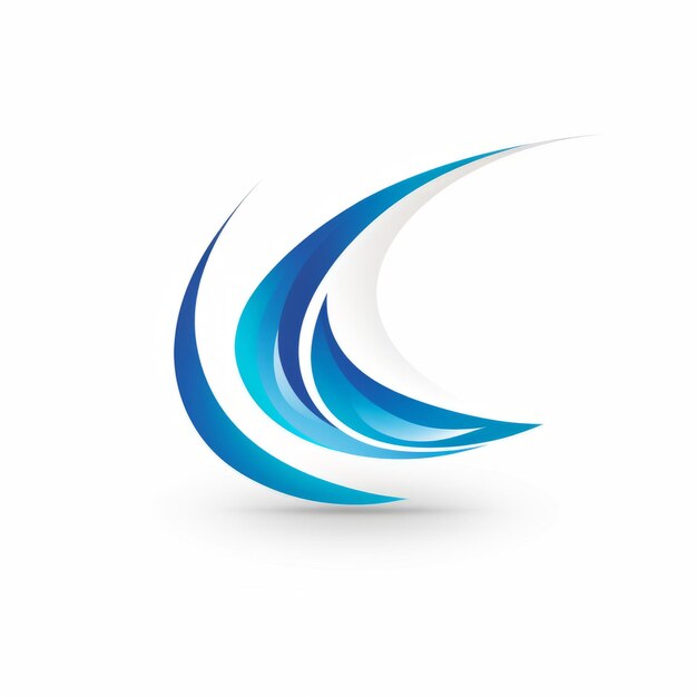 Santé de l'air Un logo rafraîchissant en bleu sur un fond blanc pur