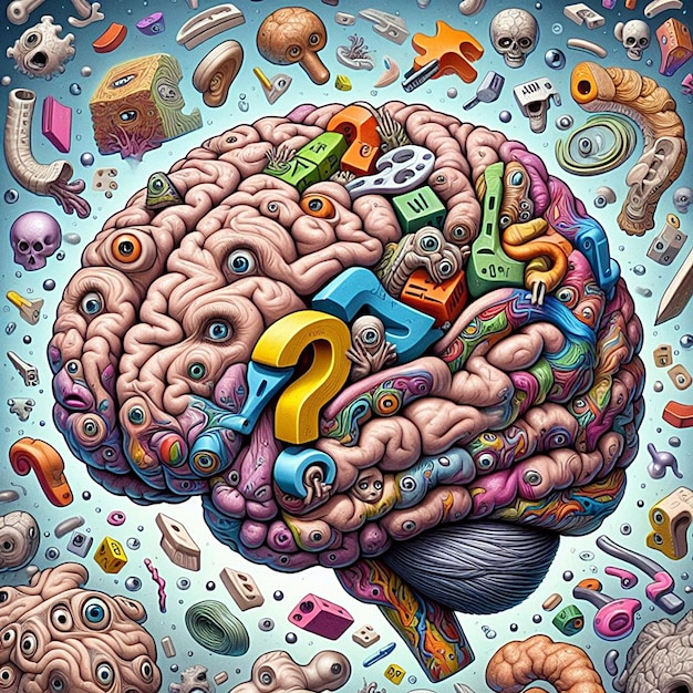 Photo santé du cerveau concept de tête mentale intelligence fonction psychologie neurologie humaine