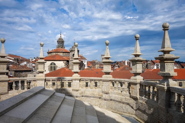 Santiago de Compostela vue depuis la cathédrale Galice Espagne