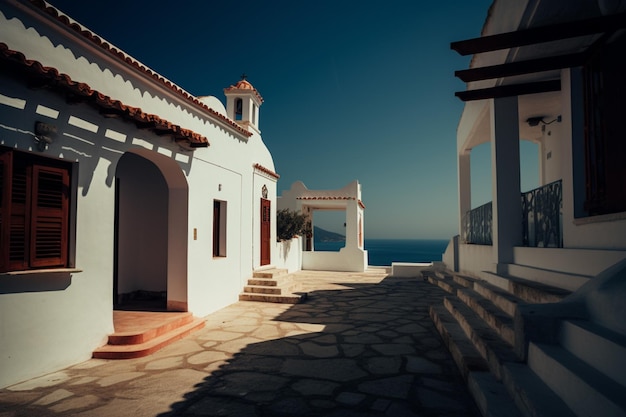 Santorin le matin en Grèce