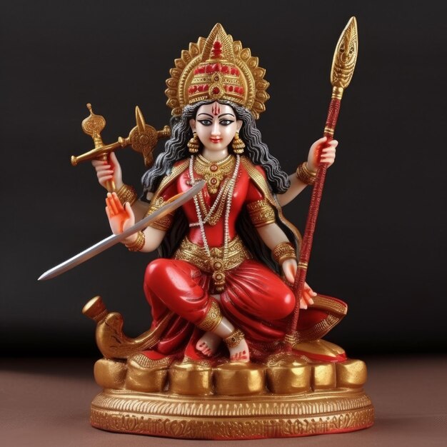 Santoshi mata sculpture image générative AI