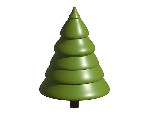 Sapin abstrait de rendu 3D de décoration de vacances d'arbre de Noël pour la célébration de nouvelle année