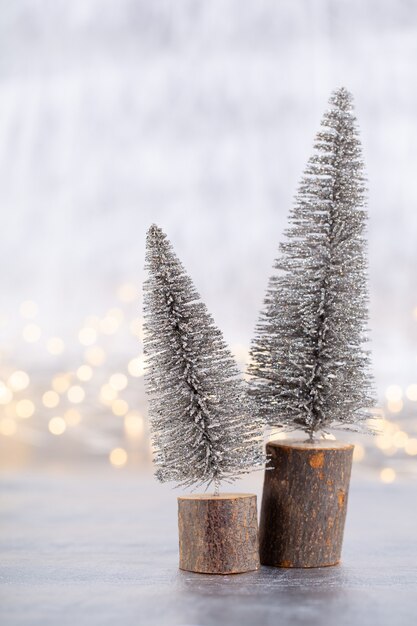 Sapin de Noël sur argent