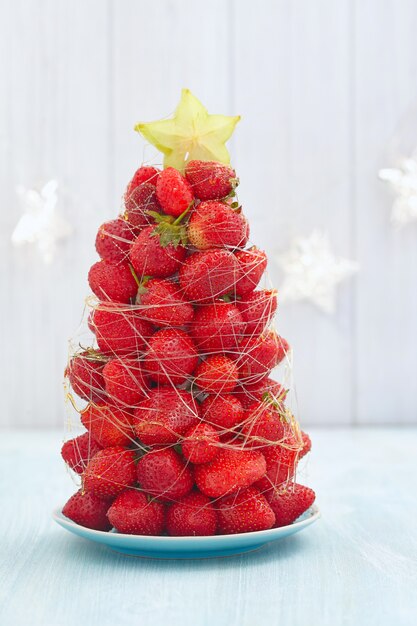 Sapin de Noël aux fraises