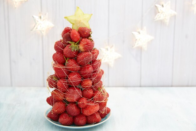 Sapin de Noël aux fraises