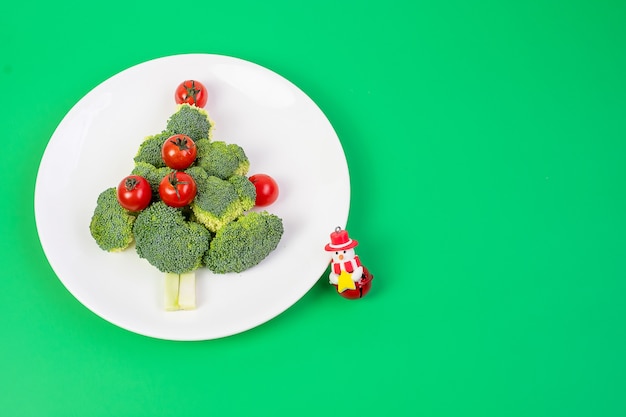 Sapin de Noël à base de légumes