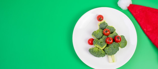 Sapin de Noël à base de légumes