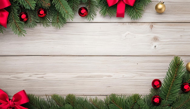 Un sapin de Noël sur un fond en bois