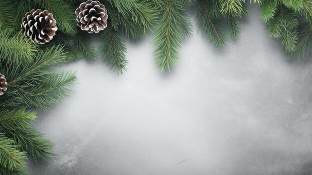 Un sapin de Noël sur un fond gris