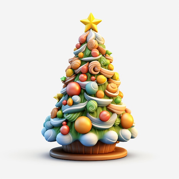 Un sapin de Noël réalisé par l'artiste