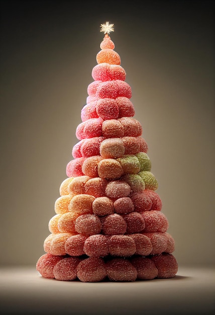 Un sapin de Noël sucré et coloré