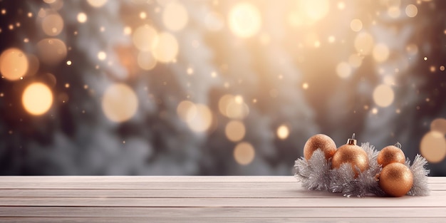 Un sapin de Noël surmonté d'un bonhomme de neige