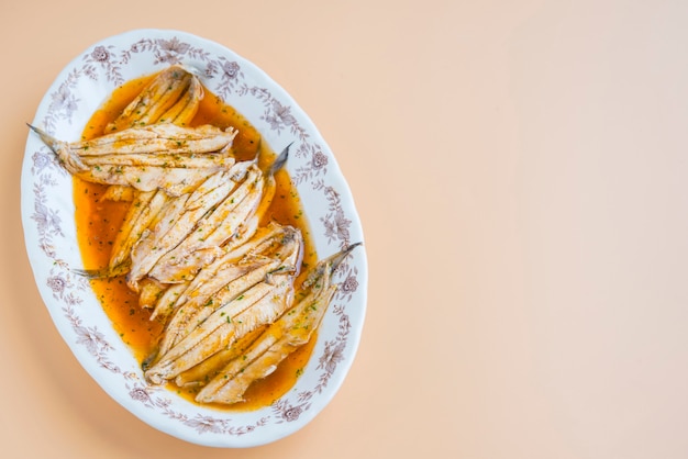 Sardines Marinées Typique Tapa En Bonne Santé D'espagne