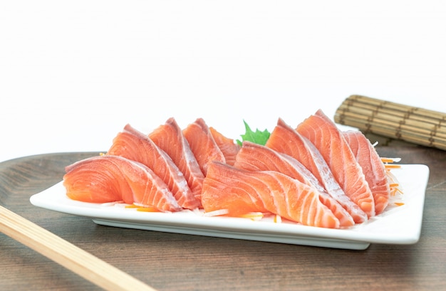 Sashimi de saumon. Concept alimentaire au Japon