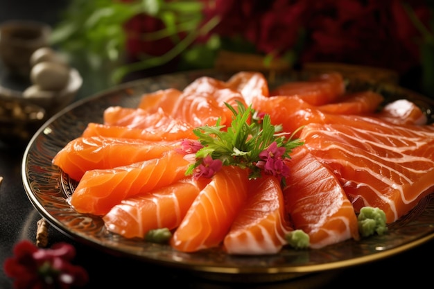 Sashimi de saumon