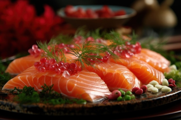 Sashimi de saumon