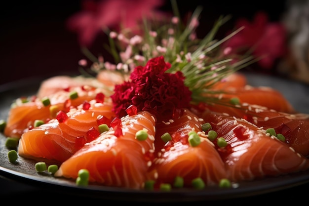 Sashimi de saumon