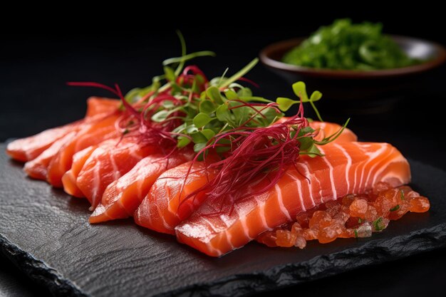 Sashimi de saumon