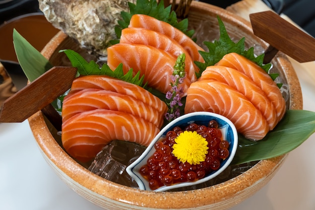 Photo sashimi de saumon