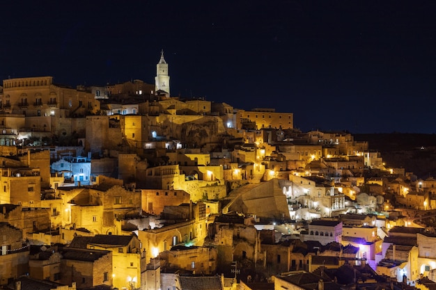 Photo sassi di matera la nuit