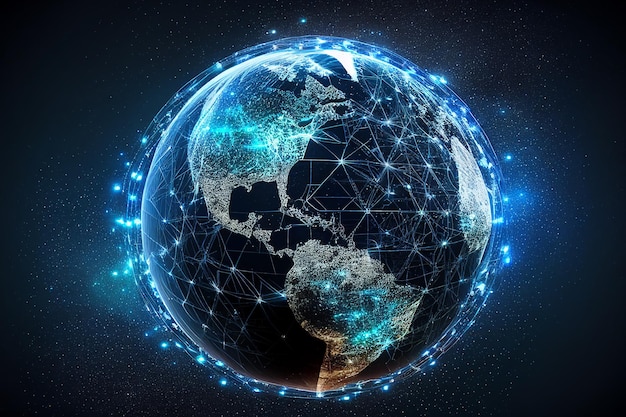 Satellites internationaux de partage d'informations ou technologies de l'Internet des objets IA générative