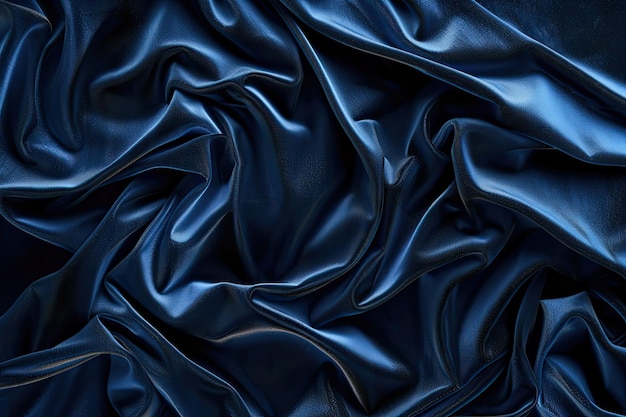 satin bleu marine dans le style de bleu brillant et noir imité matériau bleu brillants renaissance