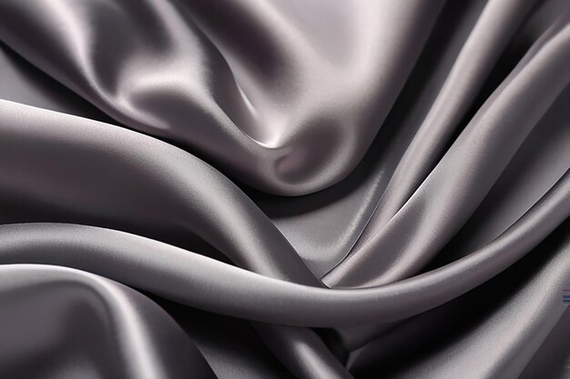 Le satin noir gris, la texture du tissu sombre, le luxueux brillant, c'est un tissu de soie abstrait.