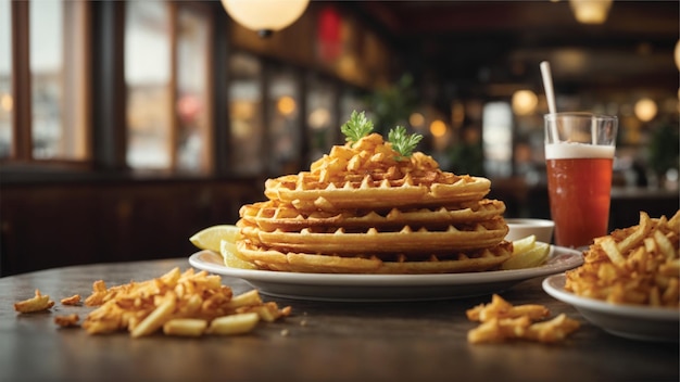 Satisfaites vos envies avec nos vafles frites délicieuses savamment assaisonnées et servies