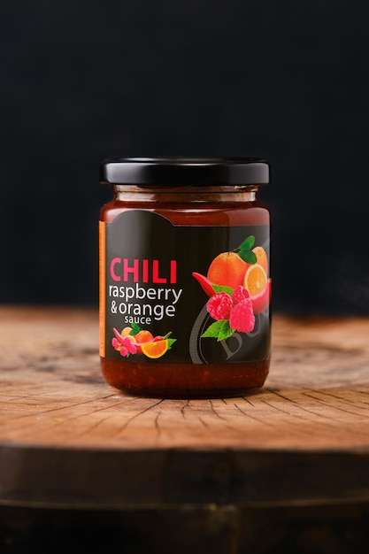 Sauce chili framboise et orange