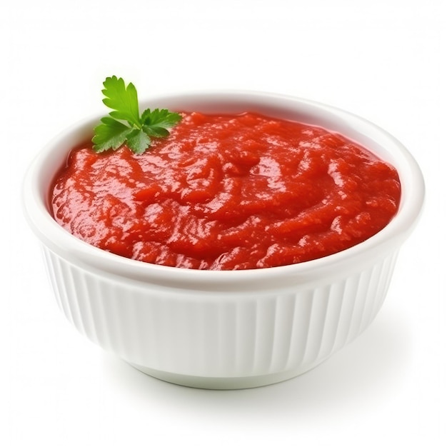 Sauce marinara isolée sur IA générative blanche