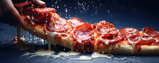 Photo la sauce pizza, le bacon, la bannière de la pizza, le dessin, la sauce tomate, le fond de la pizza et le cholestérol.