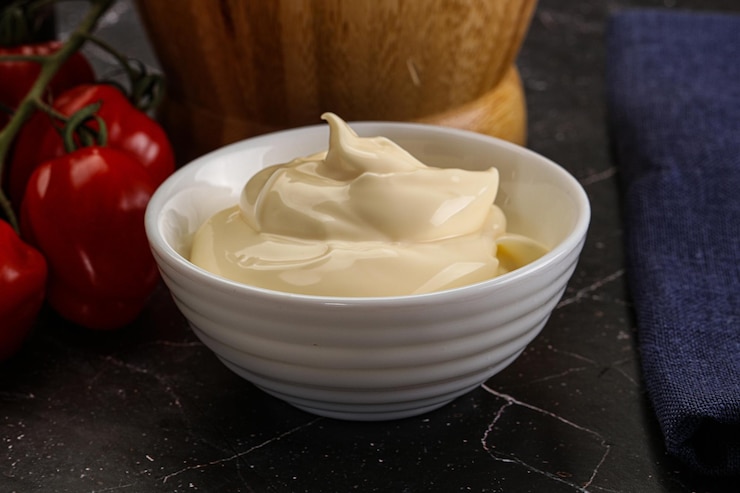 Photo sauce à saucer crémeuse mayonnaise