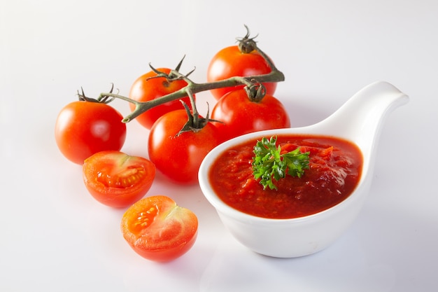 Sauce tomate, gaspacho, ketchup