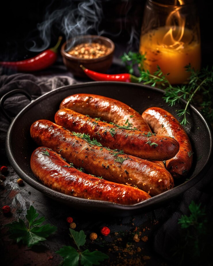 Sauces grillées avec des épices et des herbes