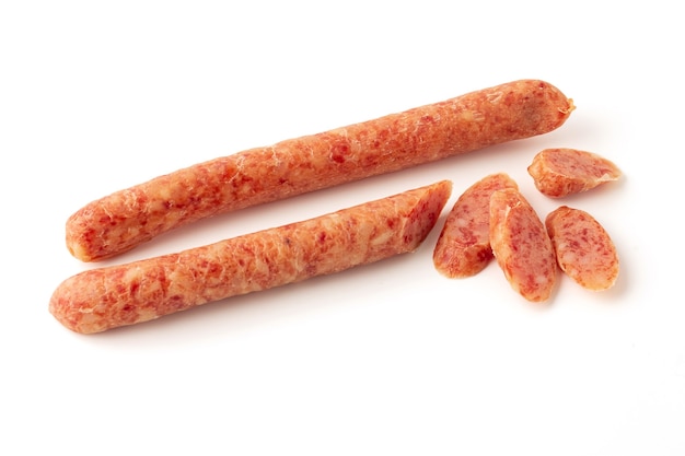 Saucisse chinoise isolé sur fond blanc