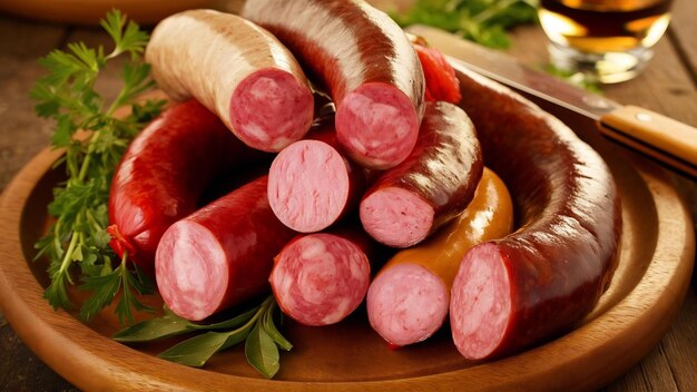 Saucisse coupée