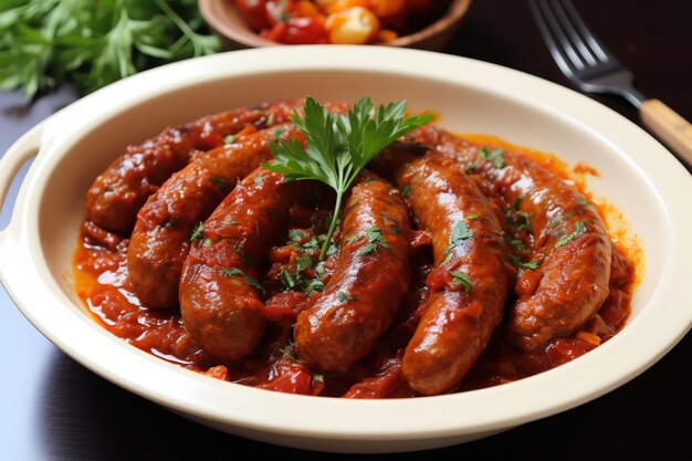 Saucisse à cuisson lente avec sauce recette italienne