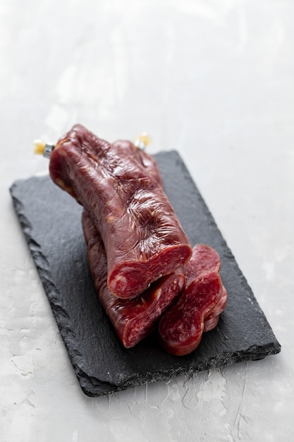 Saucisse fumée espagnole typique longaniza